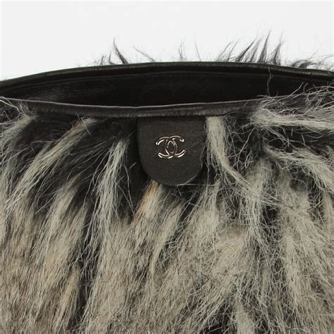 stivali furry di chanel|Chanel Charcoal gray suede boots – Pally Vintage Closet.